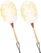 Natural Lambswool Duster 16 Inch Handheld by MehelloFeather
