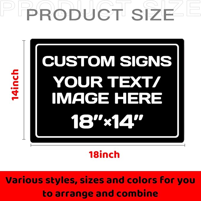 Custom Sign, Personalized Metal signs, Aluminum Weatherproof Metal Sign - Image 2