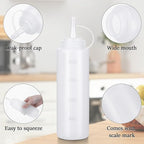 Condiment Squeeze Bottles Ketchup Dispenser, 4 Pack 8oz Squeeze Bottles - Image 3