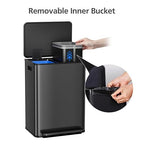 GarveeHome 60L/16 Gal Kitchen Trash Can, 2×8 Gal Pedal Trash Bin - Image 6