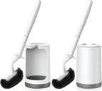 HAMITOR Toilet Bowl Brush Holder Set: Curved Design by HAMITOR