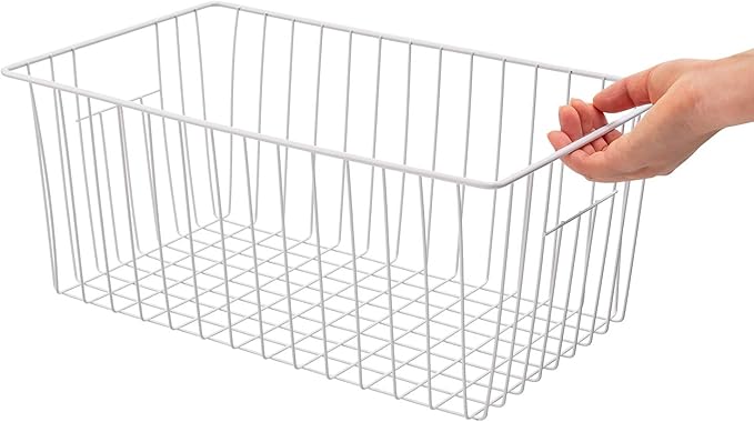16inch Freezer Storage Organizer Baskets, Household Wire Refrigerator Bins - Image 4
