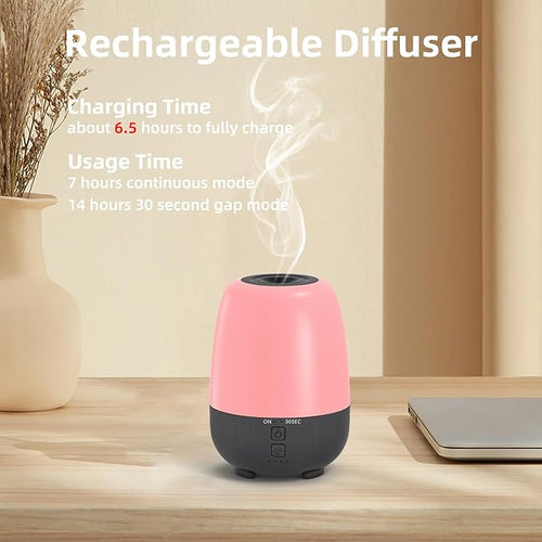150ML Rechargeable Battery Operated Essential Oil Diffuser, Portable Cordless - Image 2