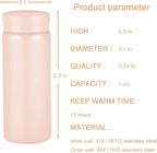 Mini Thermos Cute Water Bottle - 7 oz Tiny Insulated Vacuum 18/10 Stainless - Image 2