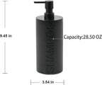 Matte Black Shampoo Dispenser Modern Refillable Pump Bottle - Image 4