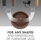 4X4 Round Rubber Caster Cups, Non Slip Furniture Pads, Anti-Slip Gripper - Image 2