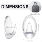 Blulu 12 Pcs Clear Adhesive Hooks - Image 2