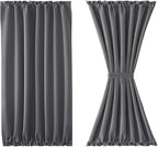 DWCN French Door Curtains – Rod Pocket Thermal Blackout Curtain - Image 8