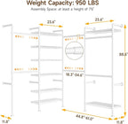 ONBRILL L4 Wall Mounted Industrial Pipe Clothing Rack, Closet Organizer System - Image 3