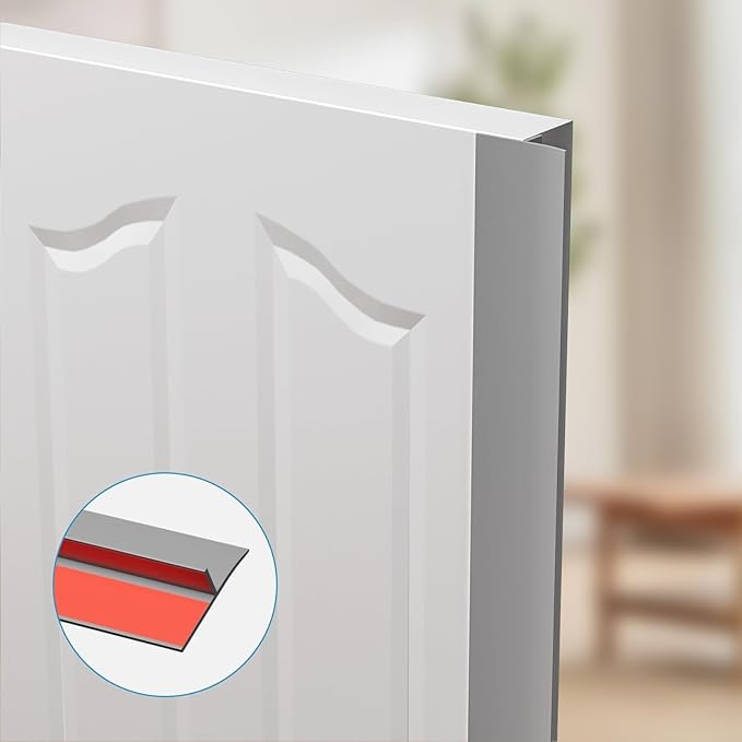 T-Shaped Door Draft Stopper, 1.97 in x 10 Ft Silicone Seal Strip - Image 7