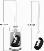 HAMITOR Toilet Bowl Brush Holder Set: Curved Design - Image 7