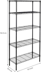 Amazon Basics 5-Shelf Adjustable Heavy Duty Steel Wire Rack Storage Shelving - Image 5