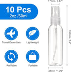 uxcell 10Pack Spray Bottles, 2Oz/60ML Reusable Clear Empty Mist Plastic Mini - Image 2