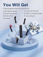 Sweepulire Rechargeable Electric Grout Brush, 2025 New Power Cleaning Brush - Image 8