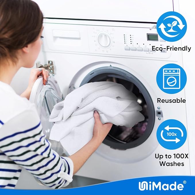 Shop Towels Rags, 150 Pack Reusable Shop Rags Bulk Microfiber Cleaning Cloth - Image 6