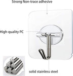COLOGO 100 Pack Adhesive Hooks 24lb Heavy Duty Self Adhesive Hooks, Transparent - Image 4