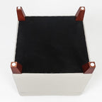 Adeco 18" PU Storage Ottoman, Upholstered Square Faux Leather Foot Rest - Image 8