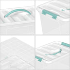 Xyskin 6 Pack 14 Quart Stackable Plastic Storage Bins - Image 3