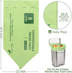 100% Compostable Trash Bags, 8 Gallon, 30 Liter, 0.85 Mils - Image 2