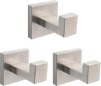 NearMoon Bath Towel Hooks -SUS304 Stainless Steel Square Clothes Robe Hooks by NearMoon