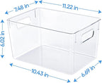 JollyPack 4 Pack Clear Plastic Storage Bins, Pantry Organizers and Storage - Image 2