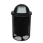 COATEDOUTDOORFURNITURE RDT-TXTBLK Heavy Duty 32 Gallon Round Trash Receptacle by CoatedOutdoorFurniture