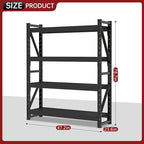 4000LBS Storage Shelves Heavy Duty, 4 Tier Adjustable Shelf, Garage Storage - Image 2