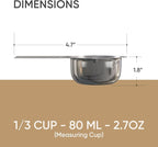 Color Up ⅓ Cup Measuring Cup – Premium Chrome Stainless Steel, Accurate - Image 2