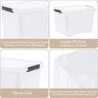 Zopnny 70 Qt Large Plastic Storage Box - Image 3