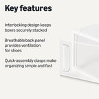 Amazon Basics Stackable and Foldable Clear Shoe Storage Organizer Box - Image 2