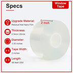 Transparent Window Weather Sealing Tape 2 Inch x 66 FT Weather Stripping - Image 2
