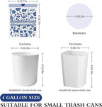 VOK 4 Gallon Trash Bags Drawstring, Printed Small Garbage Bags - Image 2