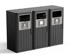 ROJIK 35" Tall Outdoor Trash Can, Weatherproof Resin Garbage Indoor Durable by ROJIK
