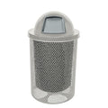 COATEDOUTDOORFURNITURE RDT-P-TXTGRY Heavy Duty Round Trash Receptacle by CoatedOutdoorFurniture