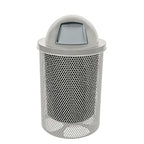COATEDOUTDOORFURNITURE RDT-P-Gry Heavy Duty Round Trash Receptacle by CoatedOutdoorFurniture