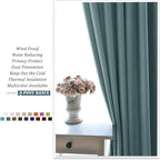 PONY DANCE Small Curtains Blackout, Privacy Energy Efficiency Mini Curtains - Image 5