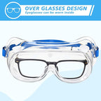 Yunsailing Protective Safety Goggles Lab Over Glasses Clear Anti Fog Eye - Image 2