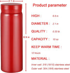 10oz Mini Water Bottle Stainless Steel Thermos Small Flask - Image 2