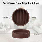 8Pcs 3"*3" Rubber Non-Slip Furniture Pads Heavy Duty Furniture Casters Cups - Image 2