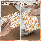 Fall Kitchen Towels, Autumn Dish Towels for Home Kitchen Farmhouse, Fall Housewarming Thanksgiving Gifts for Women Family Friends, Autumn Wildflowers Bathroom Hand Towel Decor -04 - Image 4