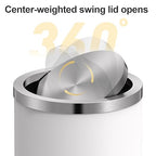 Mbillion Small Trash Can with Swing Lid 2.4 Gallons/9 Liter, Mini Trash Can - Image 2