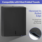 Paper Towel Dispenser Wall Mount, Matte Black Stainless Steel Commercial Paper - Image 4