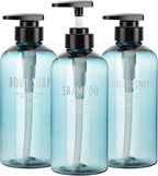 Segbeauty Shampoo Bottles with Pump, 16oz Empty Refillable Shower Bottle by Segbeauty