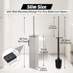 BGL Toilet Brush and Holder Set Brushed Nickel Wall Mounted - Image 2