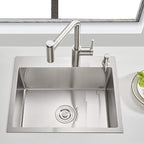 25x18 Inch Kitchen Sink Drop in, Premium T-304 Grade Stainless Steel Sink - Image 2