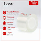 Window Sealing Tape 2 Inch x 33 FT Transparent Window Insulation Residue-Free - Image 2