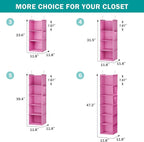 YOUDENOVA Hanging Closet Organizer, 3-Shelf Closet Hanging Storage Shelves - Image 5