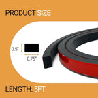 Rubber Weather Stripping, Rectangle Foam Seal Strip, Rubber Gasket - Image 2