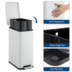 Garvee 13 Gallon Kitchen Trash Can, Stainless Steel Step Garbage Bin - Image 4