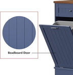 Betterhood Tilt Out Trash Cabinet 10 Gallon Wooden Free Standing Laundry Sorter - Image 7
